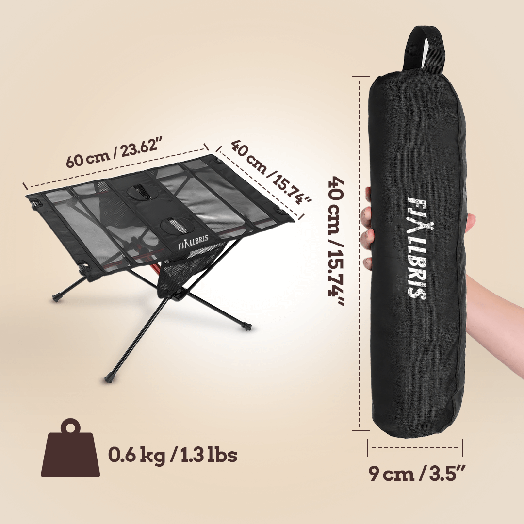 Table de camping ultralégère