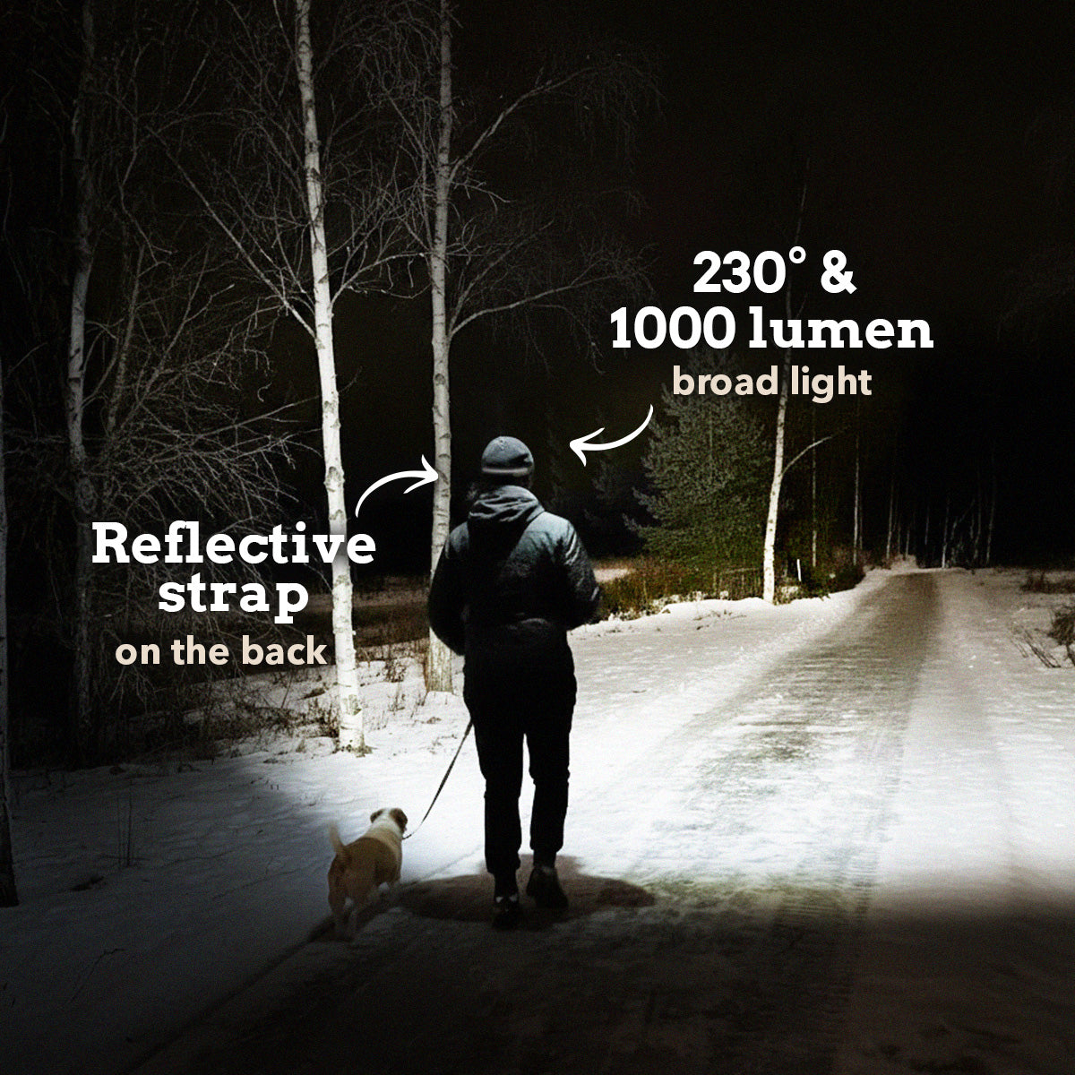 Fjällbris 1000lm LED 230° Lampe frontale PRO 2.0