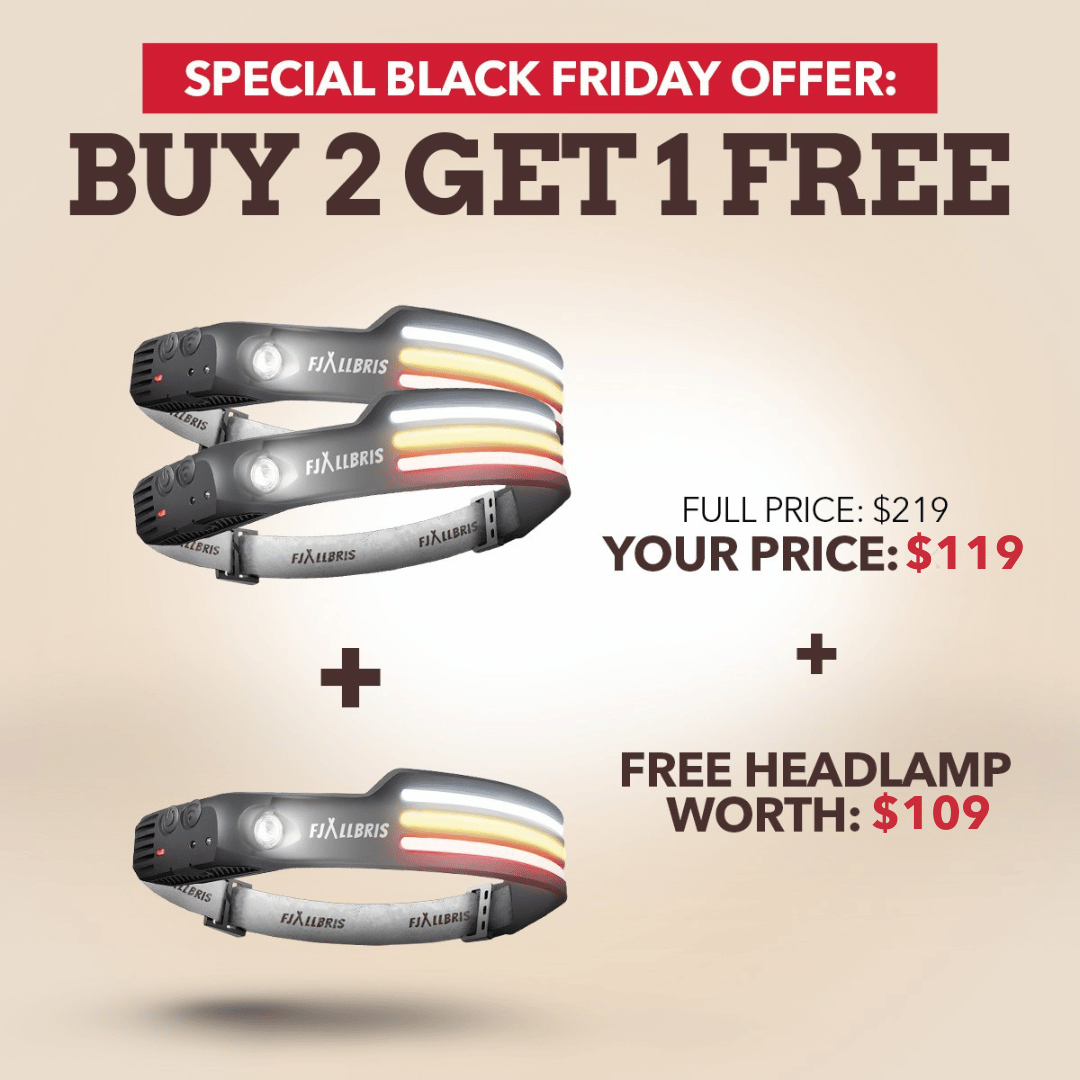 Fjällbris 1000lm LED 230° Lampe frontale PRO 2.0